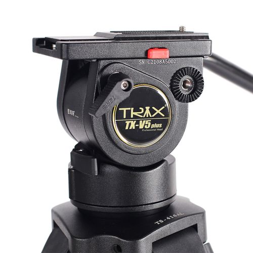 图瑞斯(teris)tx-v5 plus稳定拍摄摄影摄像液压云台三脚架摄像机75mm